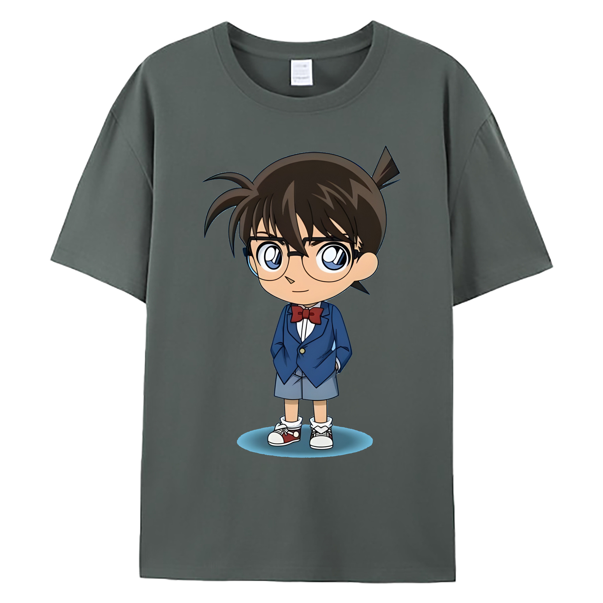 （画像用） 名探偵コナン 江戸川 コナン Detective Conan Conan Edogawa 綿100％ メンズ半袖Tシャツ｜肌触りやわらか＆通気性